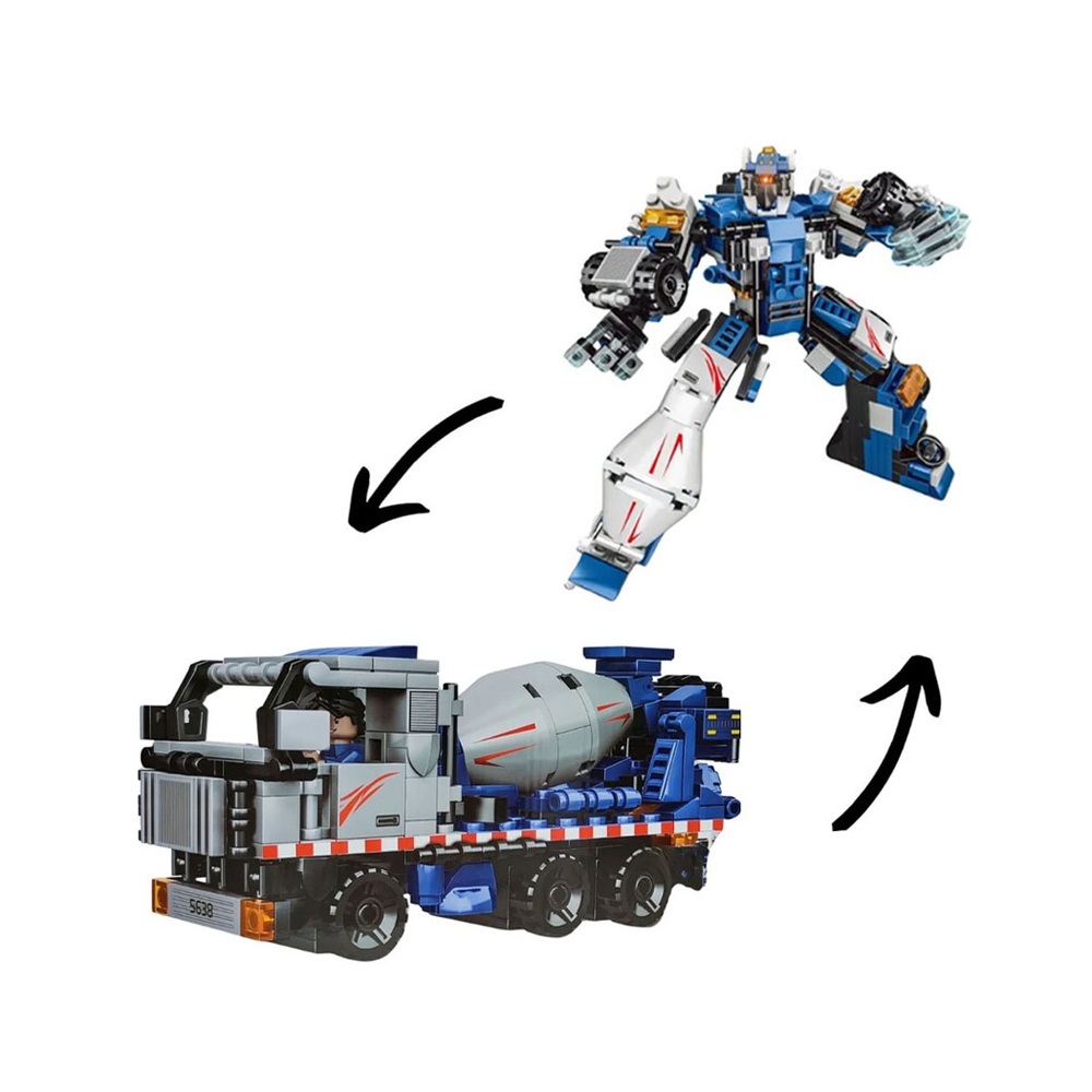 2-in-1 Transformer Blue Truck 452PCS Blocks Set
