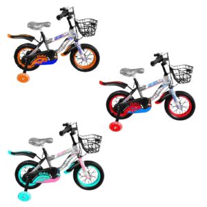 Colorful Bike with Supporting Wheels 16"